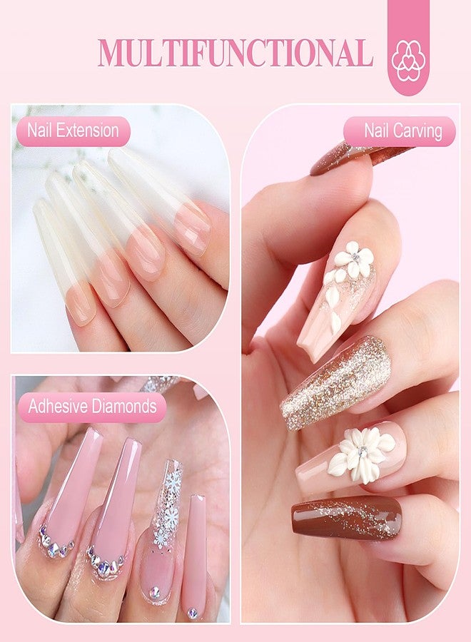 SAVILAND Acrylic Nail Kit Starter Set: Acrylic Nail Kit for Beginners with Everything White Pink Clear Acrylics Powder and Liquid Set #8/10/14 Nail Brush Forms Manicure Tools Home Nail Salon DIY - Image 3